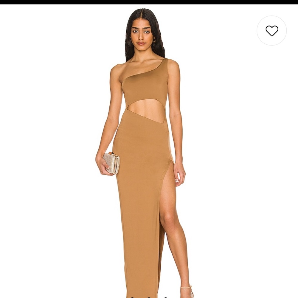 Superdown Erla Cutout Maxi Dress in Brown
